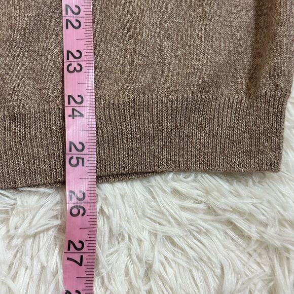 Alfred Dunner Mocha V-Neck Faux Wrap White Flowers Sweater Sz NWT - Picture 10 of 10